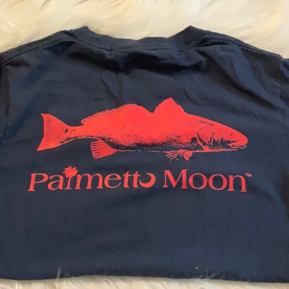 Port and Company Navy Blue Kids Tee with Red Logo - Picture 3 of 3